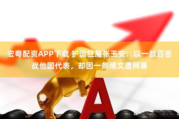 宏粤配资APP下载 护国狂魔张玉安：以一敌百舌战他国代表，却因一条博文遭网暴
